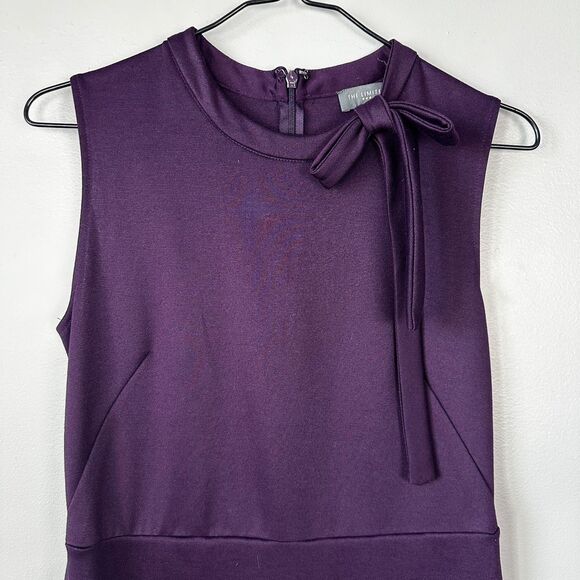 The Limited Plum Mock Neck Sleeveless Dress Womens Size 2 - Picture 2 of 6